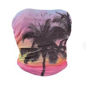 NWT Elise & Fred Arizona Mesh Palm Two Way Bandeau Top Sz. XS